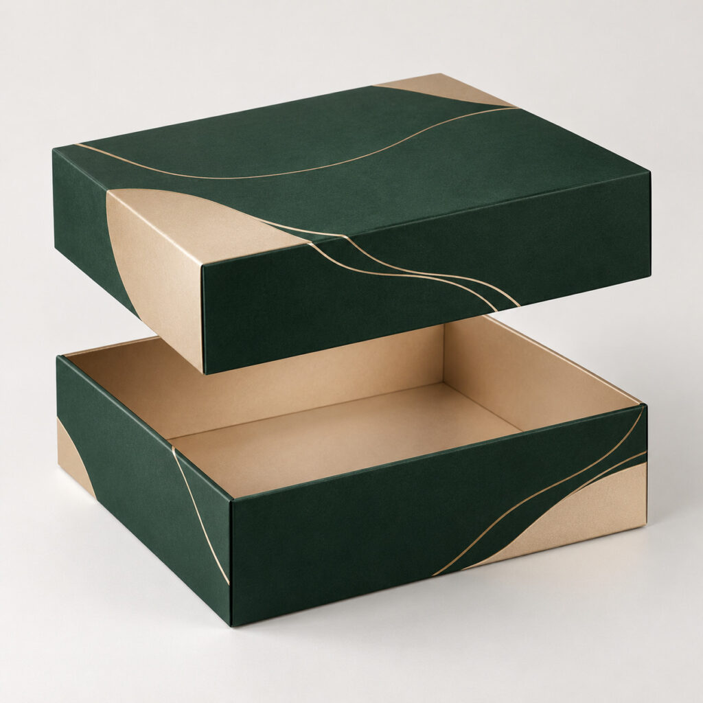 PackNiti packaging mockup: Custom FEFCO 0303 Top And Bottom Box (PN-PD-000670)