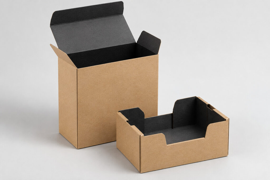 PackNiti packaging mockup: Custom Tuck End Boxes Pins Lock Inserts (Style 000676) (PN-PD-000676)