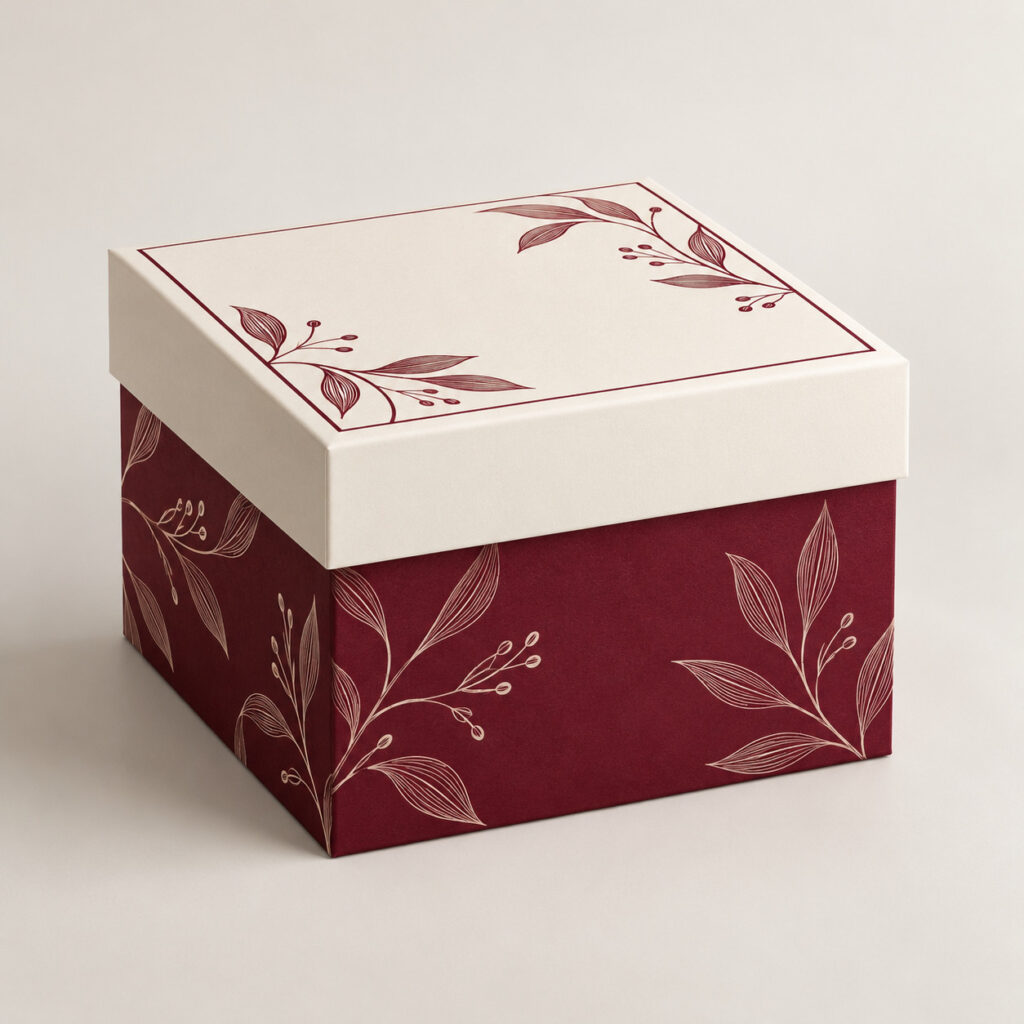 PackNiti packaging mockup: Custom Square Gift Box With Lid (Style 000684) (PN-PD-000684)
