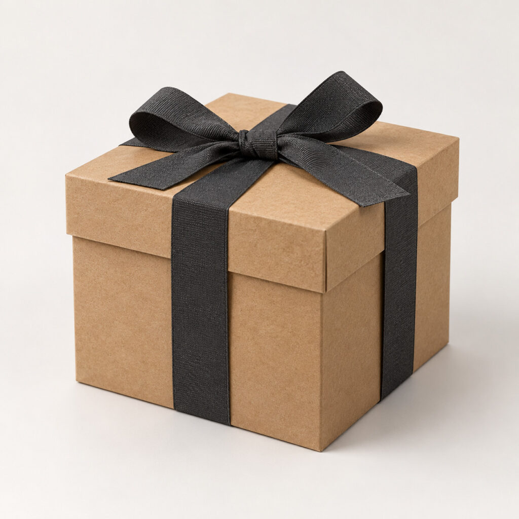 PackNiti packaging mockup: Custom Square Gift Box With Ribbon (PN-PD-000686)