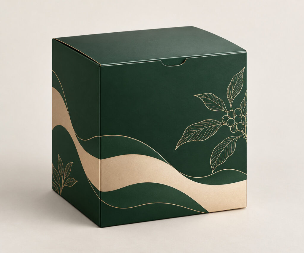 PackNiti packaging mockup: Custom Drip Coffee Box (PN-PD-000700)