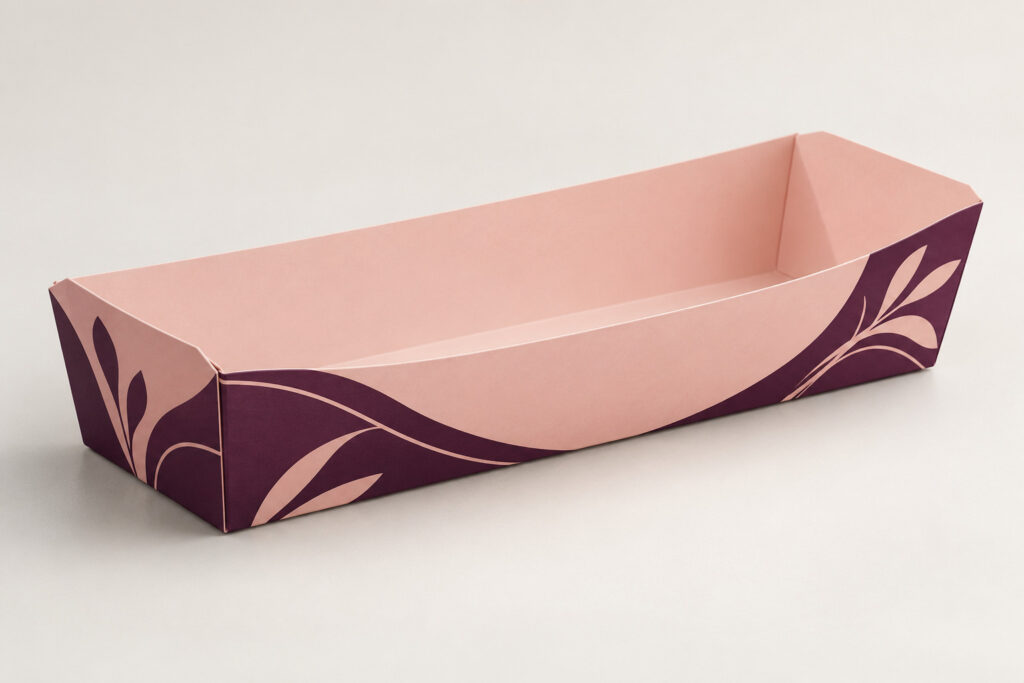PackNiti packaging mockup: Custom Hot Dog Tray Box (Style 000708) (PN-PD-000708)