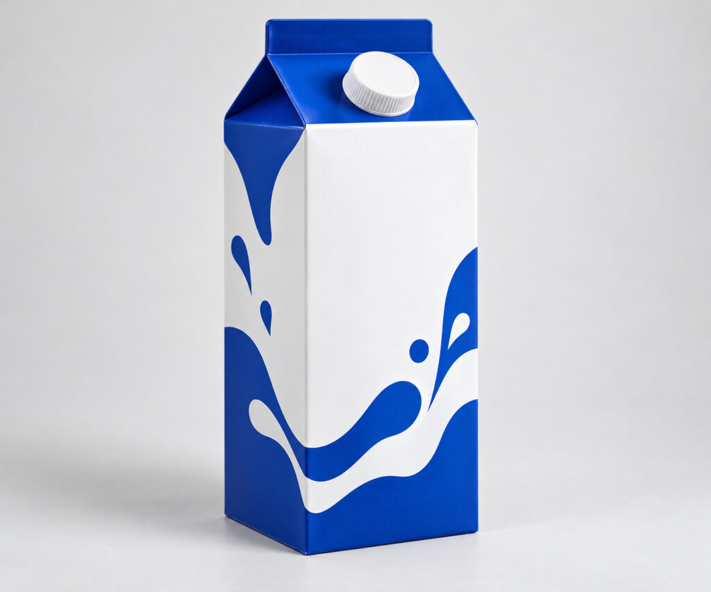 PackNiti packaging mockup: Custom Milk Box (Style 000713) (PN-PD-000713)