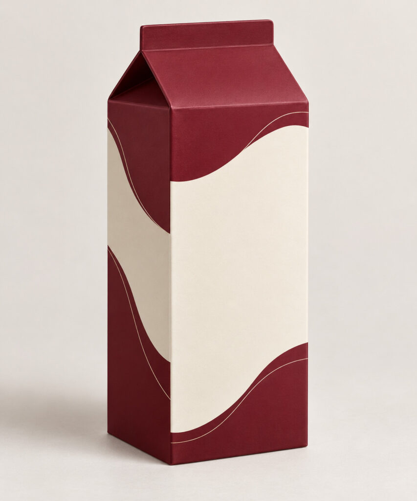 PackNiti packaging mockup: Custom Milk Carton (Style 000714) (PN-PD-000714)