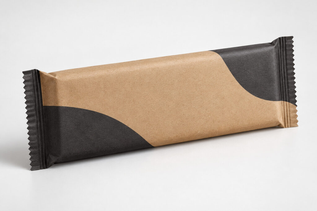 PackNiti packaging mockup: Custom Chocolate Bar Candy Bar Envelope Packaging (PN-PD-000716)