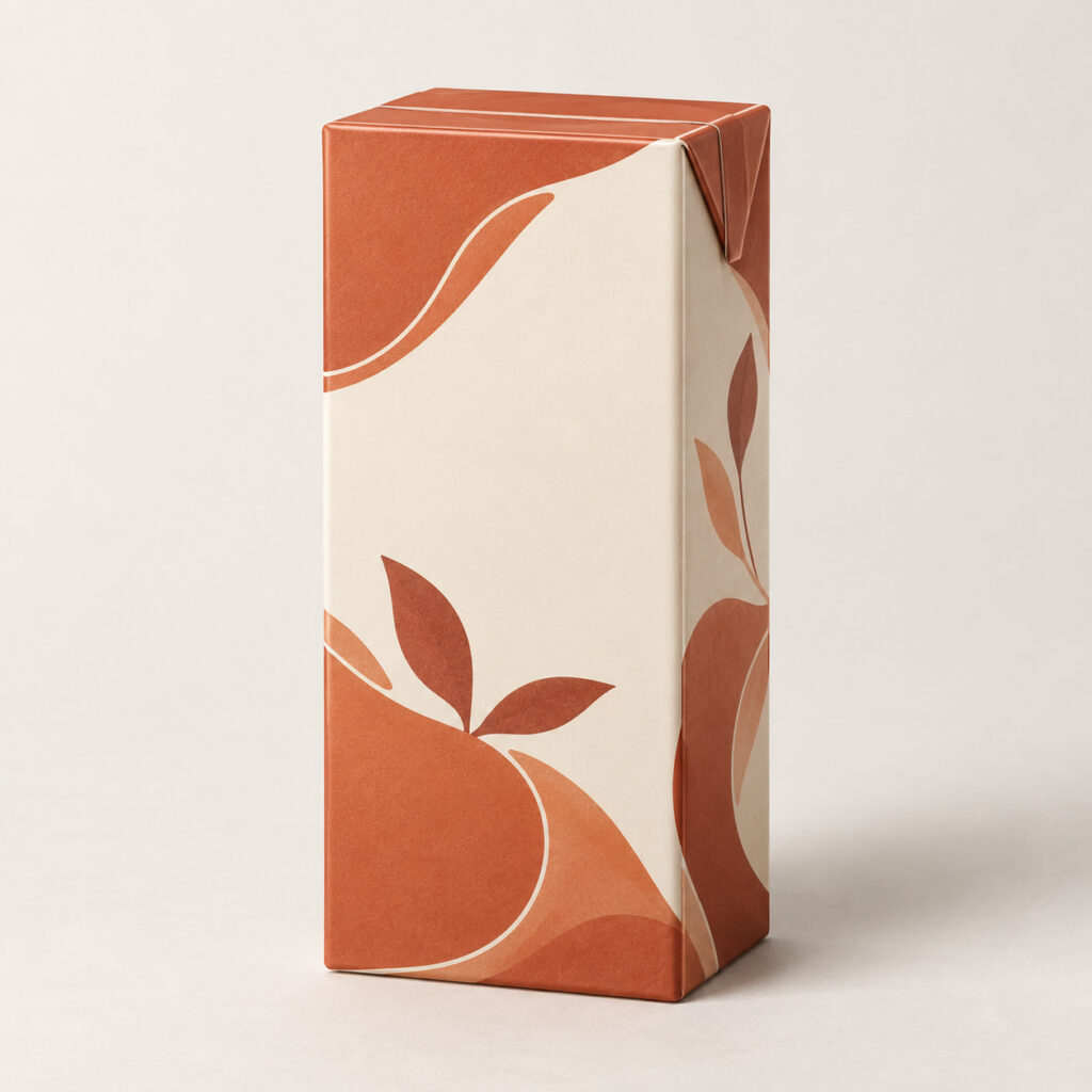 PackNiti packaging mockup: Custom 125ml Juice Carton (PN-PD-000717)