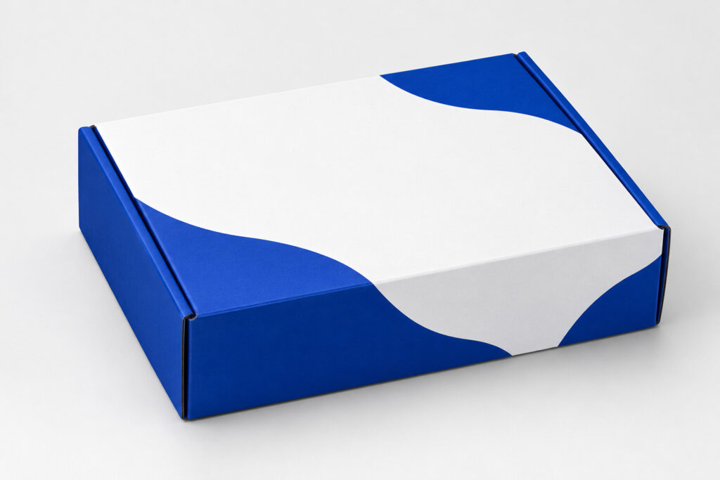 PackNiti packaging mockup: Custom Flat Mouth Shipping Box (PN-PD-000723)