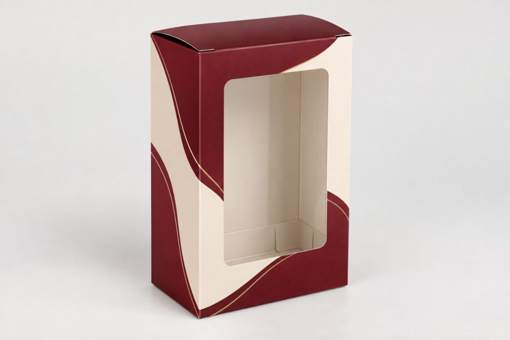 PackNiti packaging mockup: Custom Tuck End Box Variations With Window Snap Lock (PN-PD-000744)