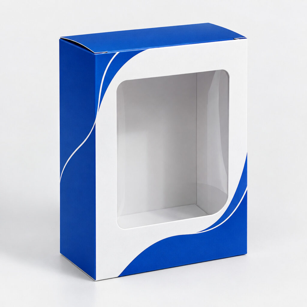 PackNiti packaging mockup: Custom Tuck End Window Software Box (PN-PD-000753)