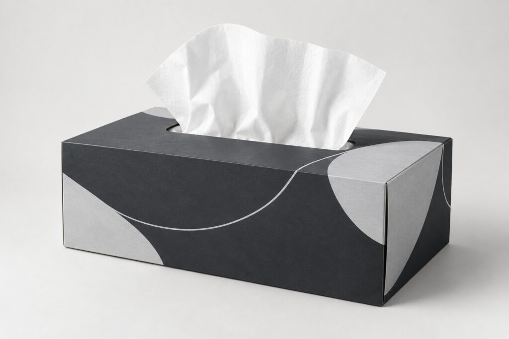 PackNiti packaging mockup: Custom 14 × 10 × 7 Square Napskin Tissue Box (PN-PD-000759)
