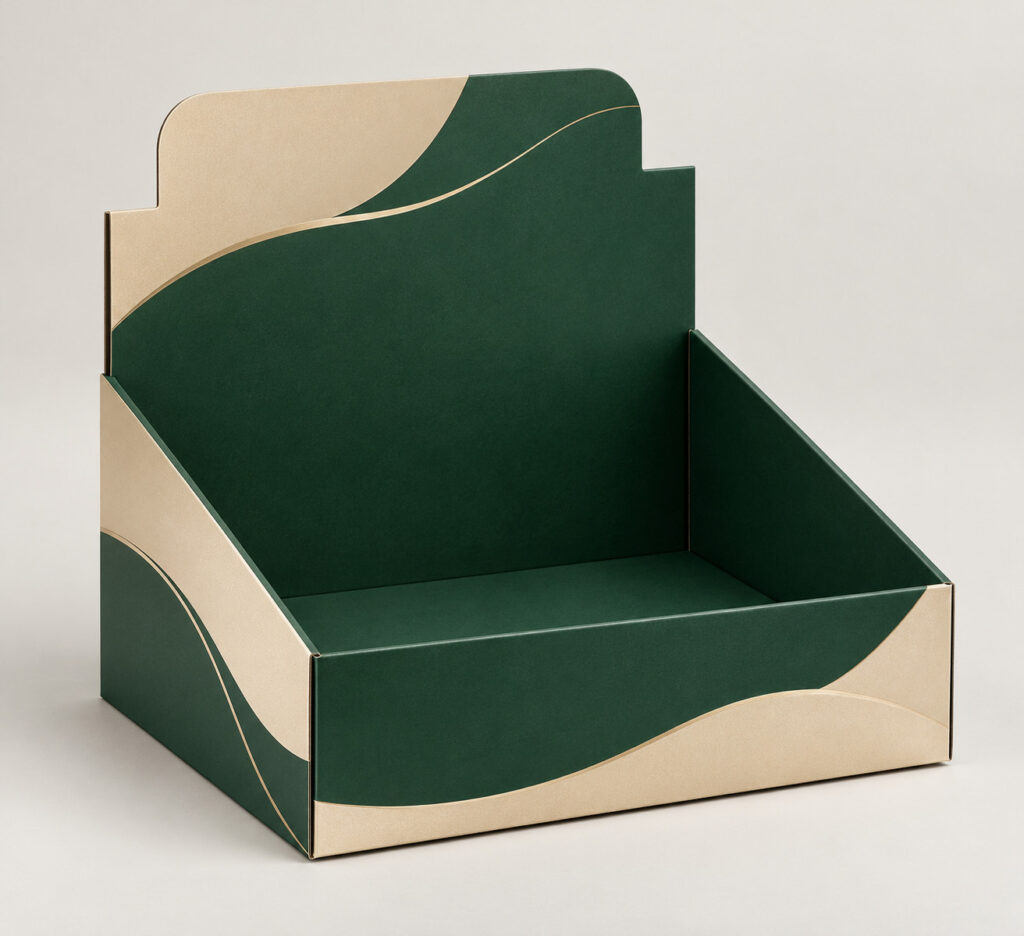 PackNiti packaging mockup: Custom Pos Display Box (Style 000770) (PN-PD-000770)