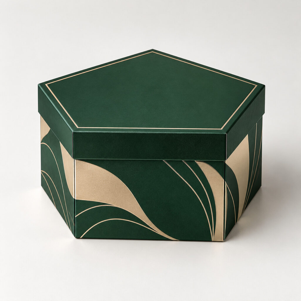 PackNiti packaging mockup: Custom Pentagonal Box (PN-PD-000780)