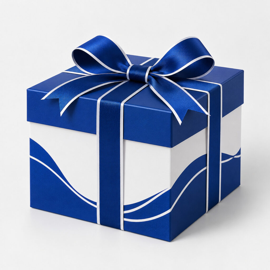 PackNiti packaging mockup: Custom Gift Box With Ribbon (Style 000783) (PN-PD-000783)