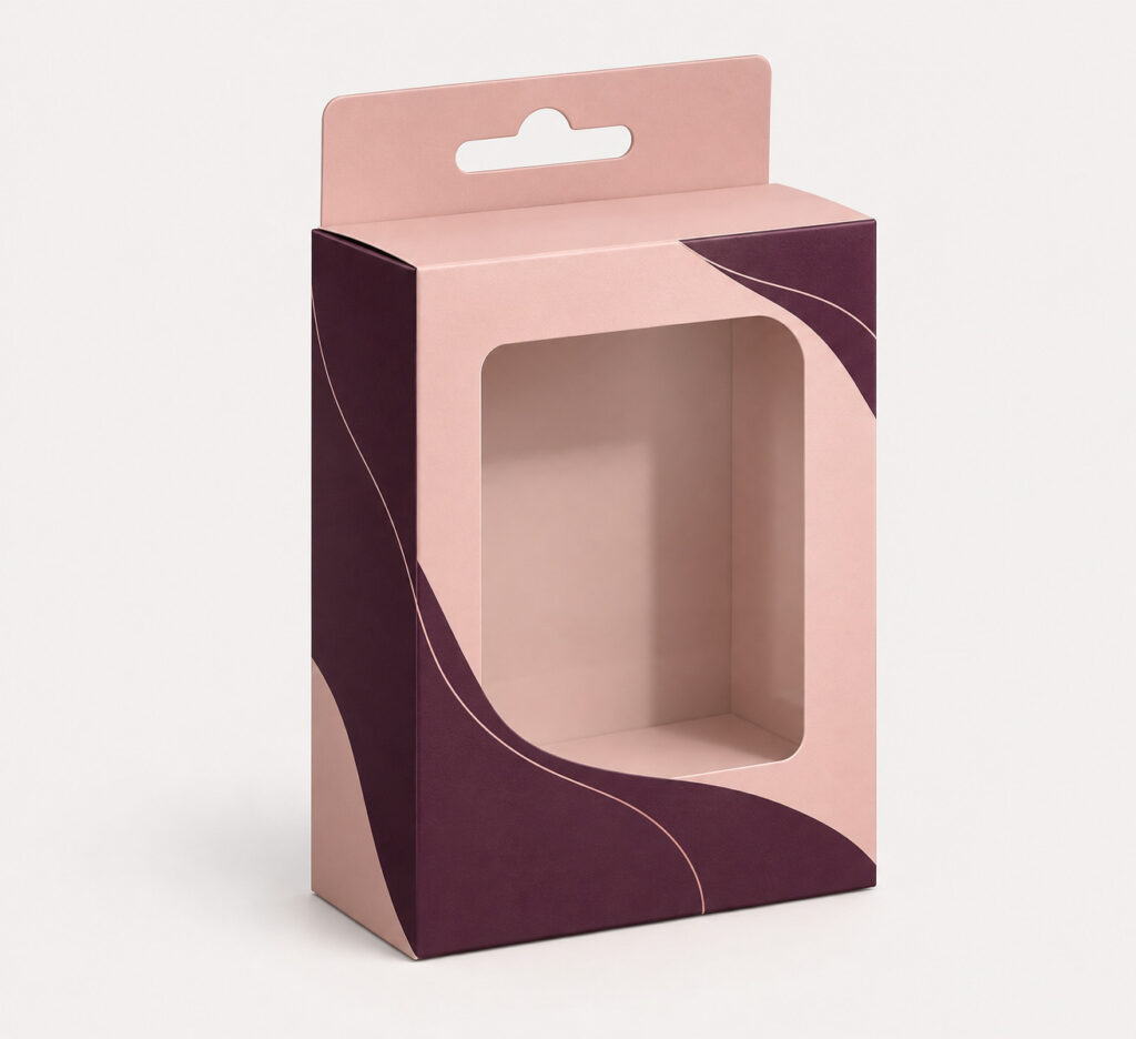 PackNiti packaging mockup: Custom Hanging Box (Style 000788) (PN-PD-000788)