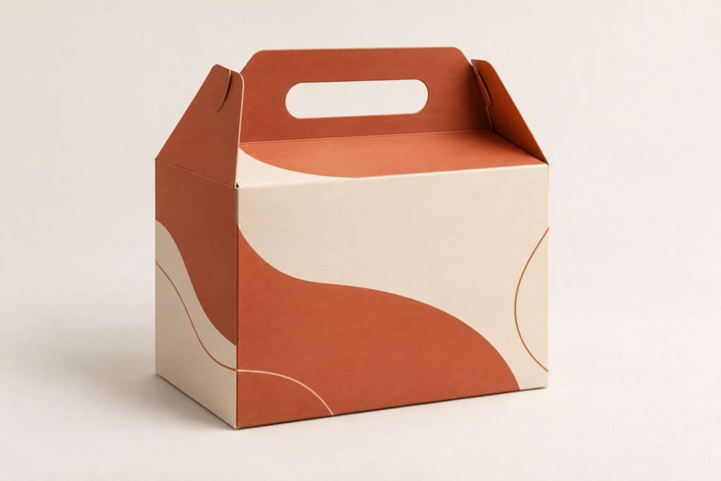 PackNiti packaging mockup: Custom Tuck End Box Variations Handle (Style 000797) (PN-PD-000797)