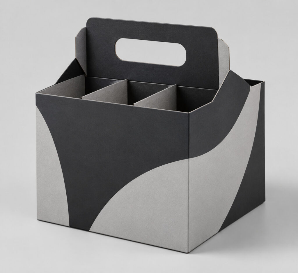 PackNiti packaging mockup: Custom Six Pack Box Carrier (PN-PD-000799)